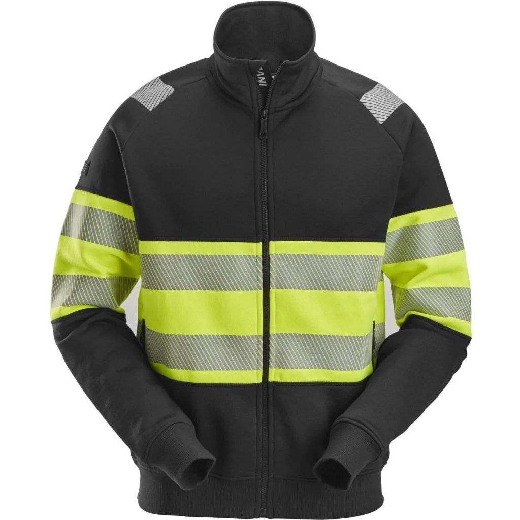 Snickers 2834 high-vis sweatjakke med lang lynlås, klasse 1 / Arbejdsjakke