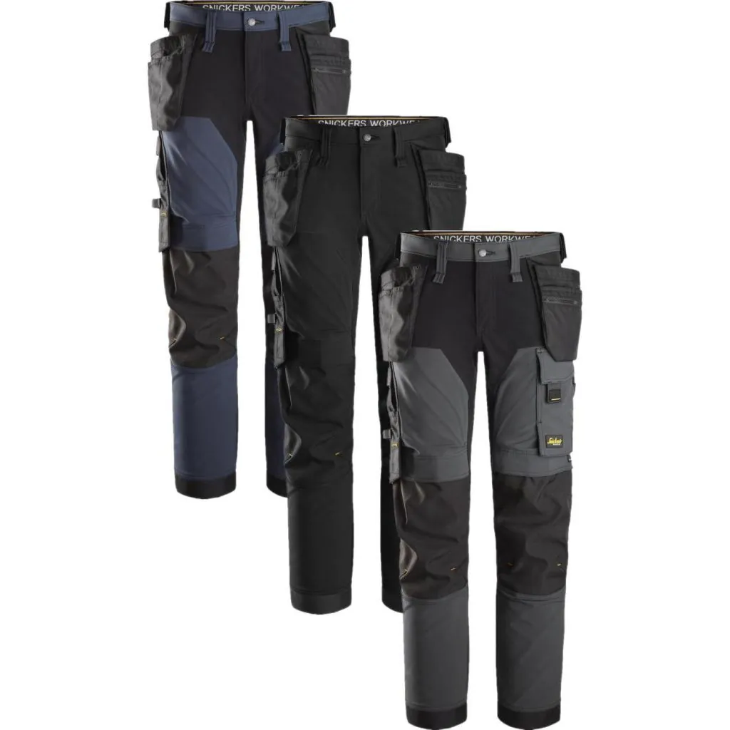 Snickers 6275 allroundwork, arbejdsbukser i 4-vejs stretch med hylsterlommer / Hængelommer