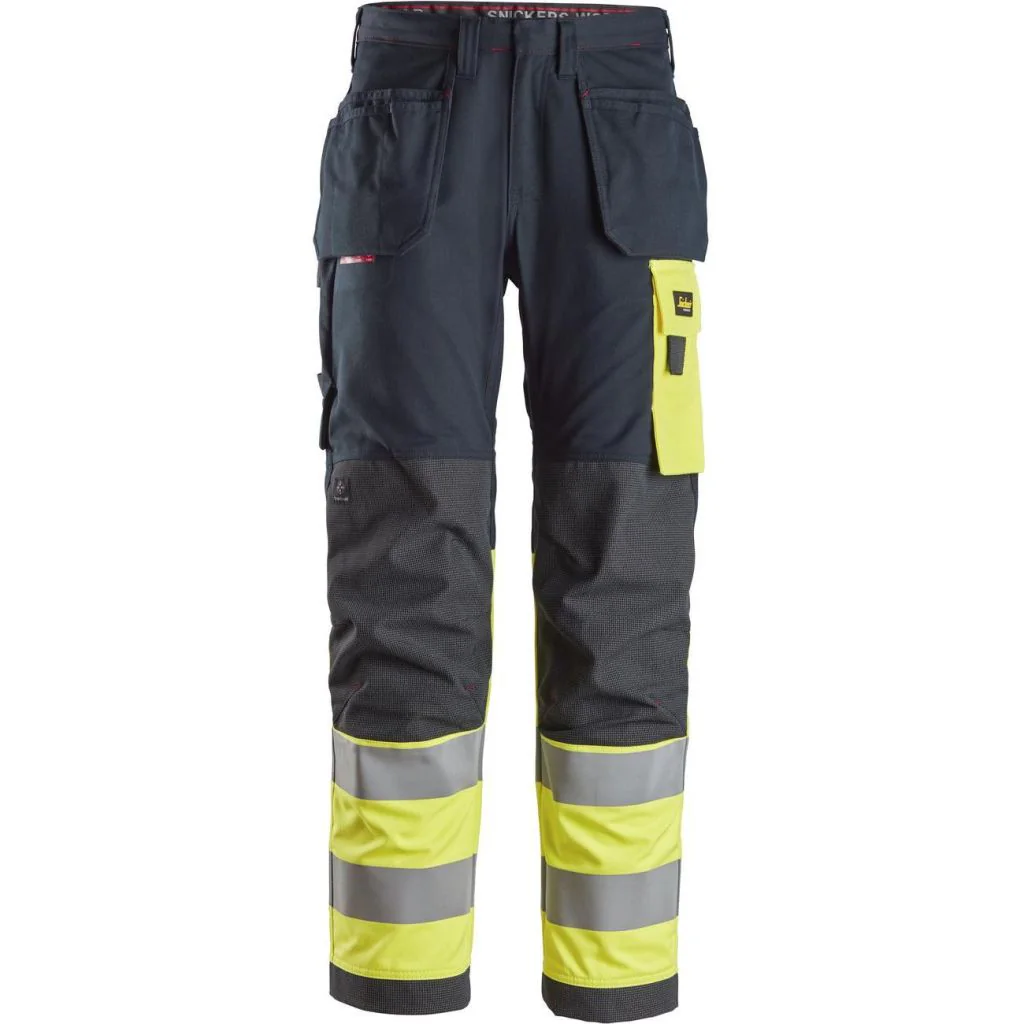 Snickers 6276 protecwork, high-vis arbejdsbukser, klasse 1 / Arbejdsbukser
