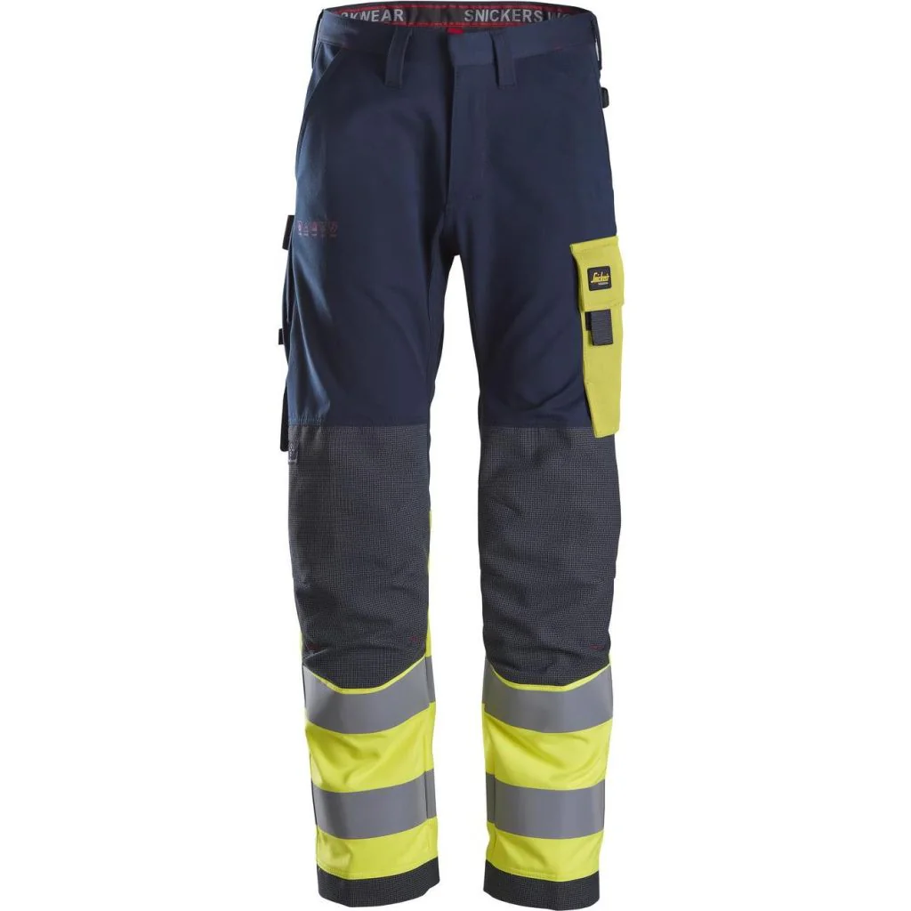 Snickers 6376 protecwork, high-vis arbejdsbukser, klasse 1 / Arbejdsbukser