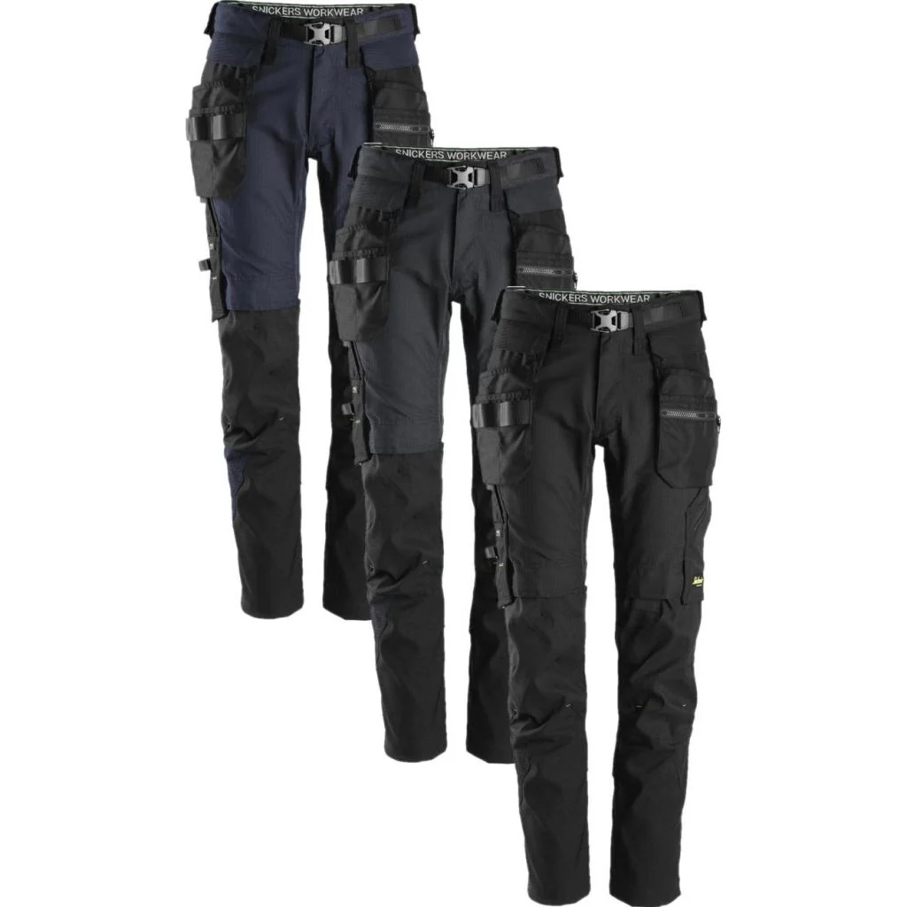 Snickers 6972 flexiwork, arbejdsbukser+ med aftagelige hylsterlommer / Hængelommer