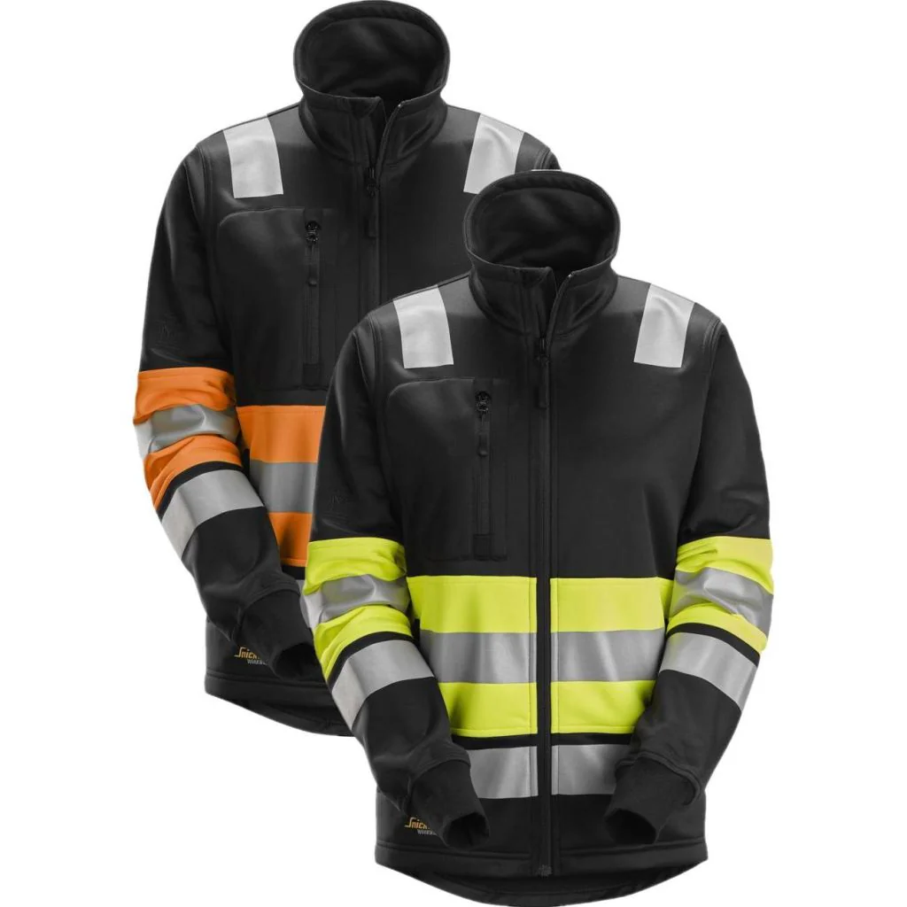 Snickers 8077 high-vis damejakke med lang lynlås, klasse 1 / Arbejdsjakke