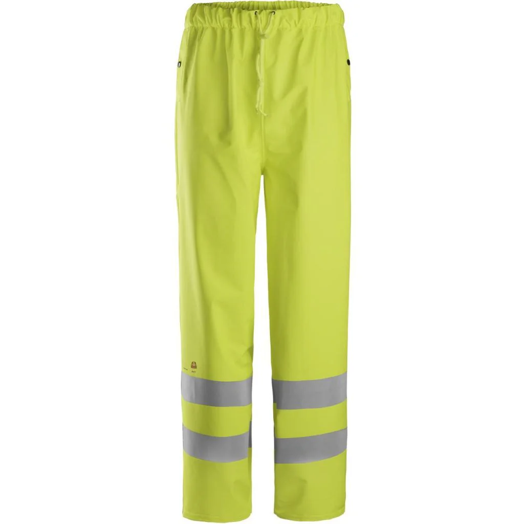 Snickers 8267 protecwork, high-vis regnbukser pu, klasse 2 / Arbejdsbukser