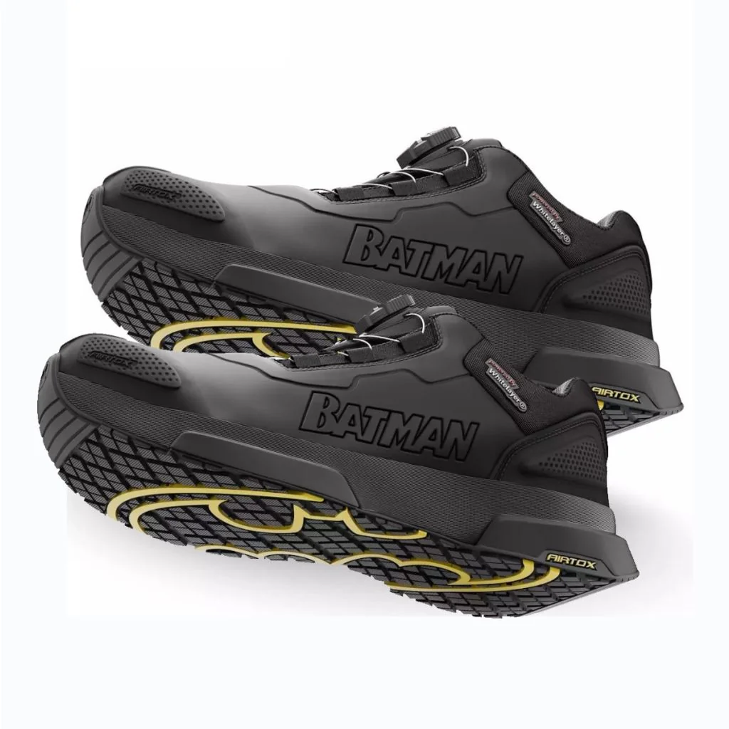 Airtox x Batman BAT.ONE sikkerhedssko S3S, Sort/Gul