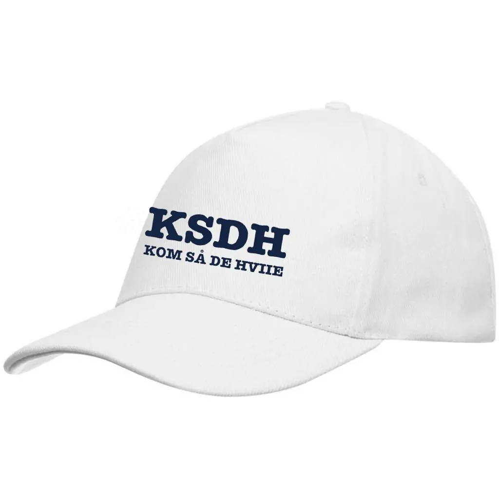 Kom så de Hviie - Baseball Kasket - Cap m. lille #KSDH print