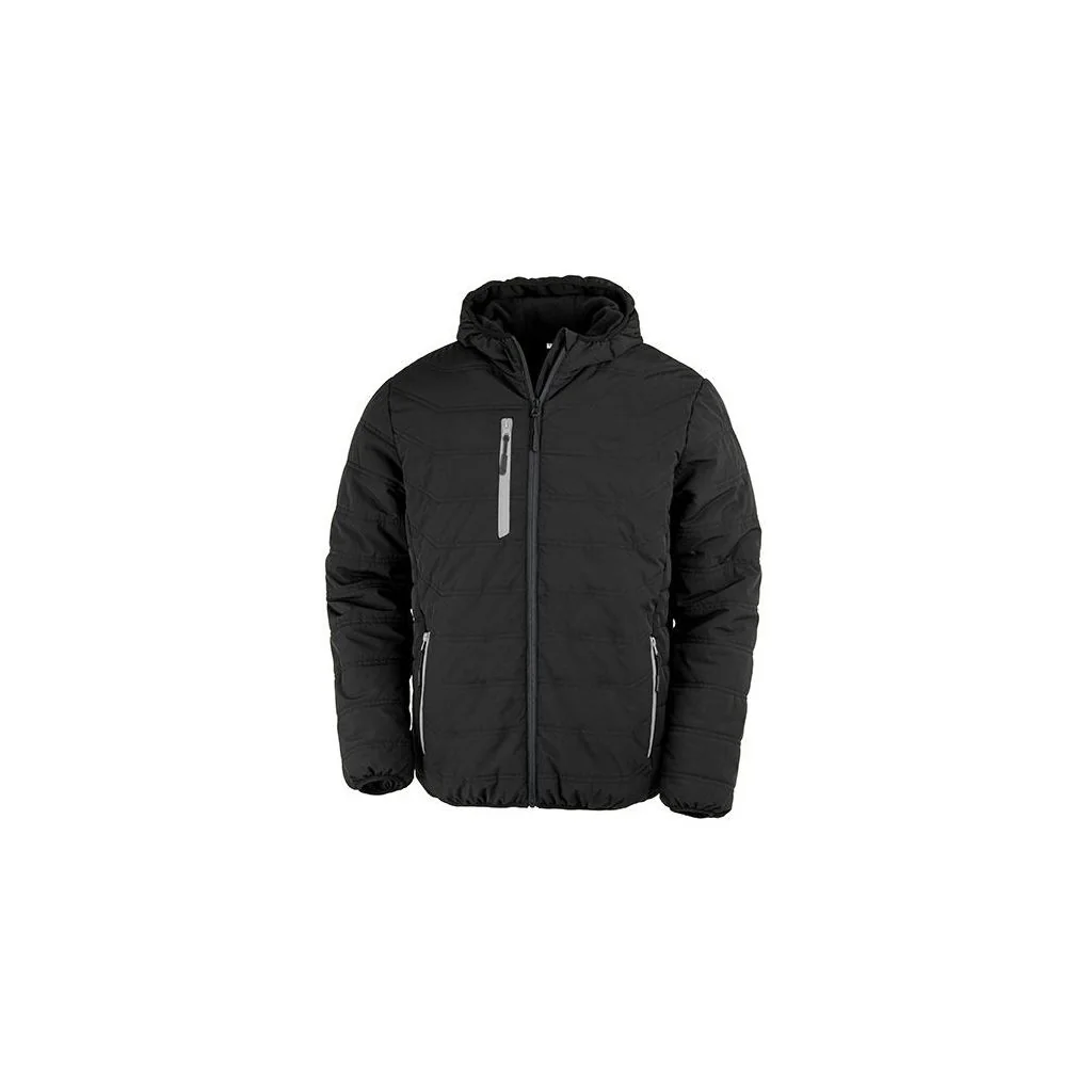 Result Genuine Recycled RT240, Jakker Recycled Black Compass Padded Winter Jacket