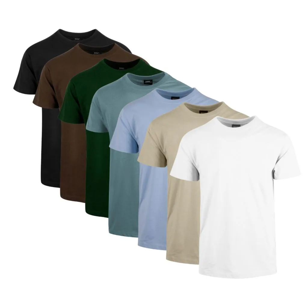 YOU Brands 1500 Classic T-shirt i 100% Kæmmet Bomuld