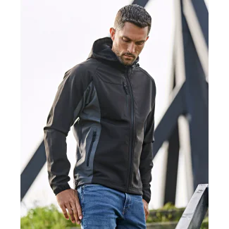 Tee Jays Herre Softshelljakke TJ9514N, Jakker Men´s Hooded Lightweight Performance Softshell Jacket