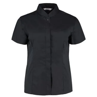 Bargear K736, Skjorter Women´s Tailored Fit Bar Shirt Mandarin Collar Short Sleeve