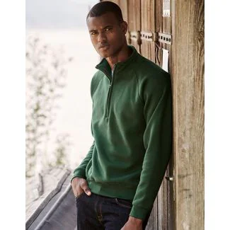 Fruit of the Loom Premium Herre Sweatshirts halv-Zip F382