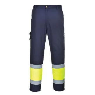 Portwest E049 Hi-vis 2 farvet bukser m/lårlomme