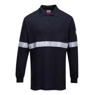 Portwest FR03 FR Anti-Statisk Langærmet Polo Shirt Med Refleks