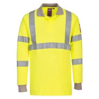 Portwest FR77 FR antistatisk hi-vis langærmet poloshirt