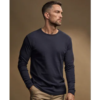 Tee Jays Herre Langærmet T-shirts TJ530, T-shirts Men´s Long Sleeve Interlock Tee