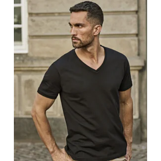 Tee Jays Herre T-shirts med V-hals TJ8006, T-shirts Fashion V-Neck Sof Tee