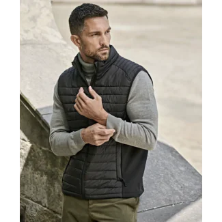 Tee Jays Herre quiltet vest TJ9624, Veste & Bodywarmers Men´s Crossover Bodywarmer