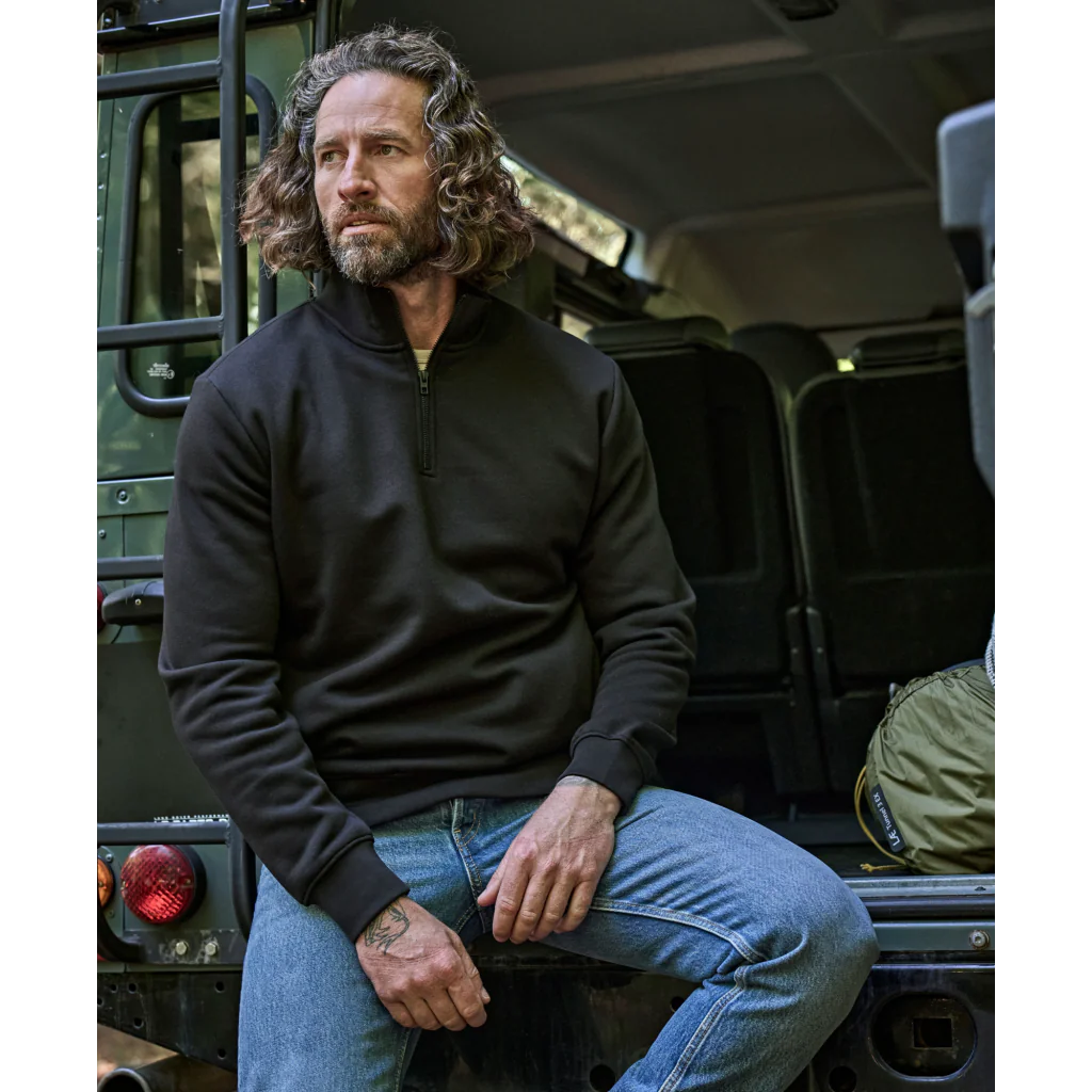 Tee Jays 5438 Herre Sweatshirt med halv zip, Sweatshirts med Half Zip