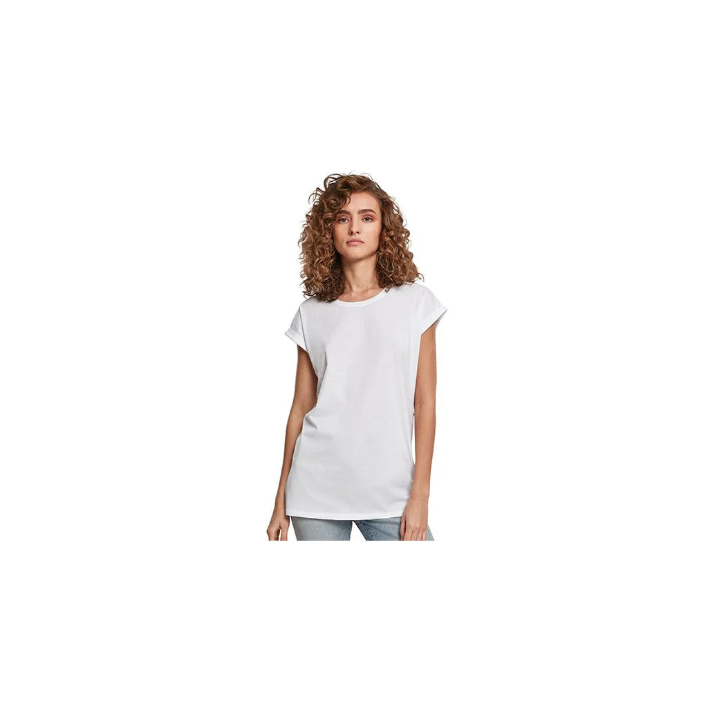 Build Your Brand Økologisk Udvidet Skulder Dame T-shirt BY138