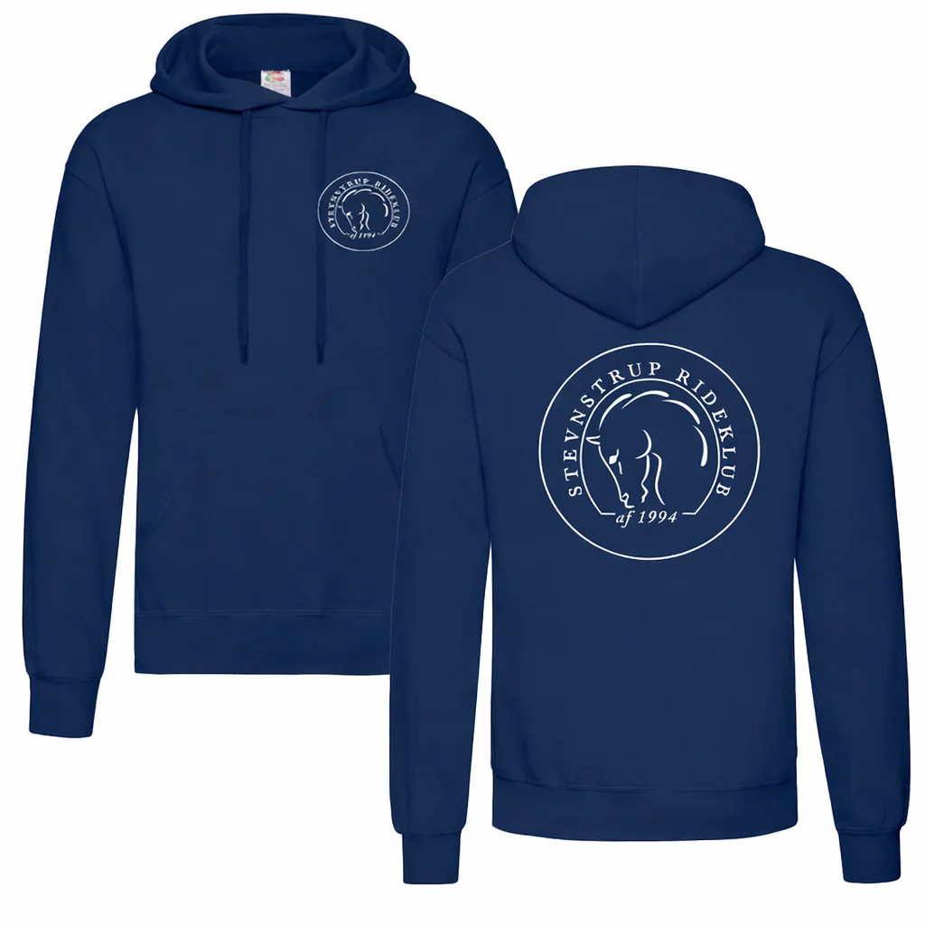 Stevnstrup Rideklub Hættetrøje i Navy (Incl. Stevnstrup Rideklub logo på Bryst og stort på Ryg)
