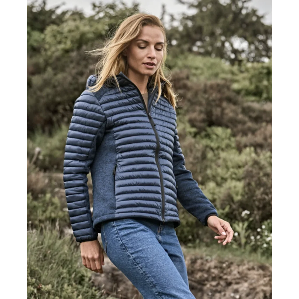 Tee Jays 9611 Dame Quiltet jakke, Women´s Hooded Outdoor Crossover